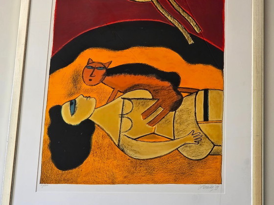 Image 1 of Corneille - Le grand Oiseau Du Desert & Le Reine Des Sables - 24/200 - 1999 - Firmado a mano