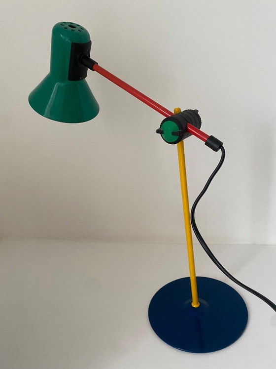 Image 1 of Veneta Lumi vintage Memphis-style table lamp - 1980s - Italy