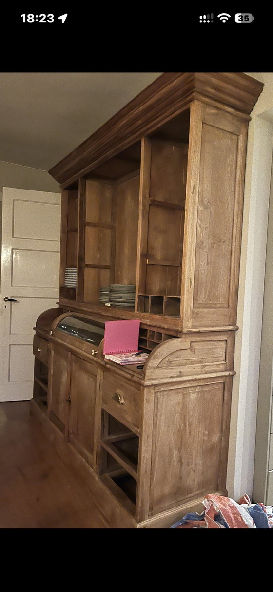 Antiker Teakholz Buffetschrank mit schönen Details, Buffetschränke, Braun (Foto 4 von 5)