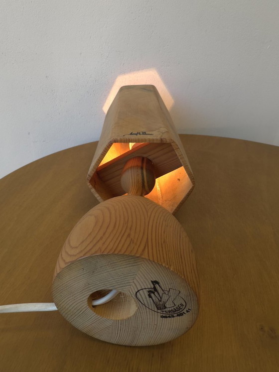 Image 1 of HOUTEN TAFELLAMP, Leif Wikner, Persåsen.