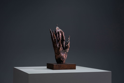 Bronzen spatscherm