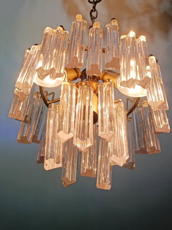 Image 1 of Murano glass chandelier by Venini 1960s