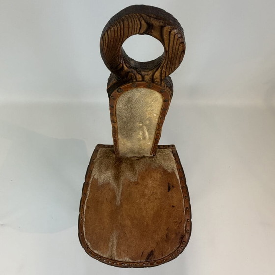 Coppia di sedie rustiche stile folk – Poltrone relax, Pelle, Legno (photo 11 of 34)