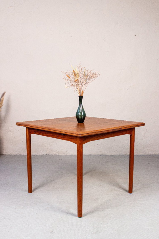 Vintage teak dining table Sigh & Søn, square, extendable, Danish design, 1960s – Wood (photo 15 of 17)