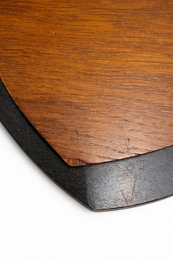 Image 1 of Authentic Amsterdam School Art Deco Mirror Set – Oak & Brass – 1920s