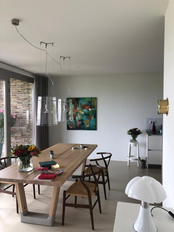 Image 1 of Peinture acrylique moderne de Floria Rey. Dimensions : 106 x 104 cm.