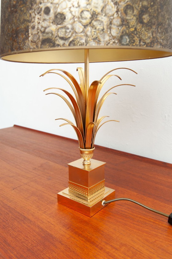 Palm tree brass table lamp in Hollywood Regency style by Boulanger / Maison Charles, 1970s – Metal (photo 3 of 6)