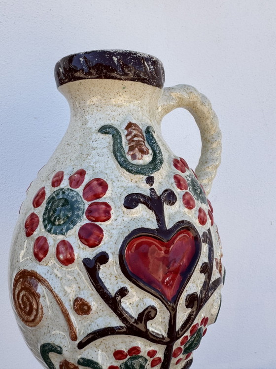 Image 1 of West German ceramic pitcher vase from the 1960s
