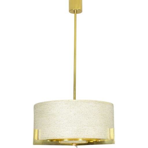 Vintage brass suspension lamp by Kaiser Leuchten, Germany 1960
