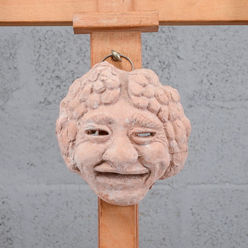 Máscara de Terracota Hecha a Mano del Siglo XX