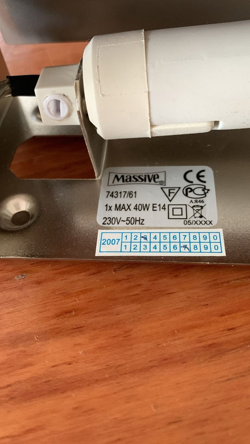 Massive drie bedlampjes art nr 74317-61