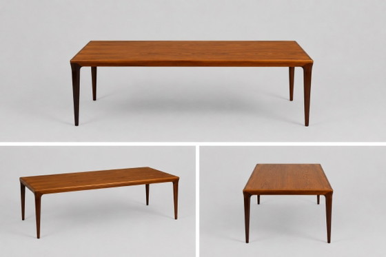 Image 1 of Johannes Andersen salontafel uit het midden van de 20e eeuw in palissanderhout, Deens design