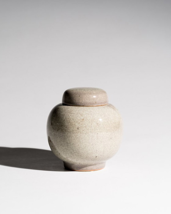 Image 1 of Wendelin Stahl Studio Ceramic Tea Caddy Lidded Vessel Alemania 1983 Studiokeramik