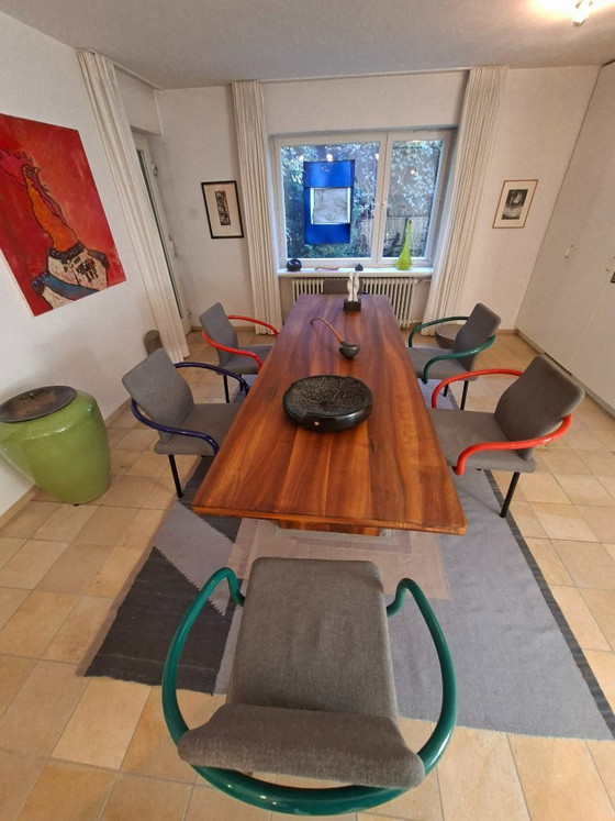 Image 1 of Chaise Mandarin d'Ettore Sottsass pour Knoll, bleue