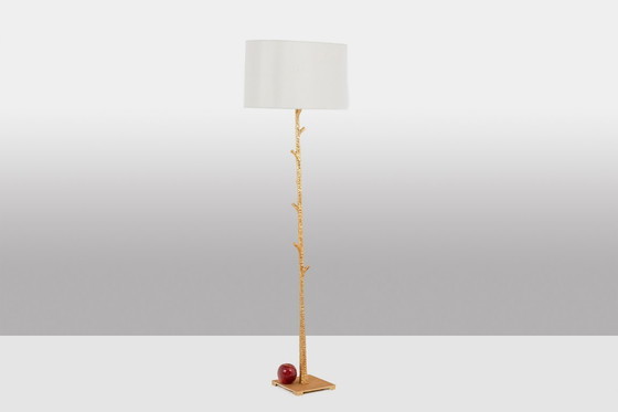 Image 1 of Paar Stehlampen aus vergoldetem Metall. 20. Jahrhundert.