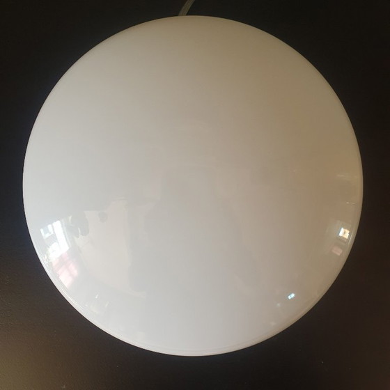 Image 1 of Vintage Bauhaus-style ceiling/wall lamp made of opal glass.