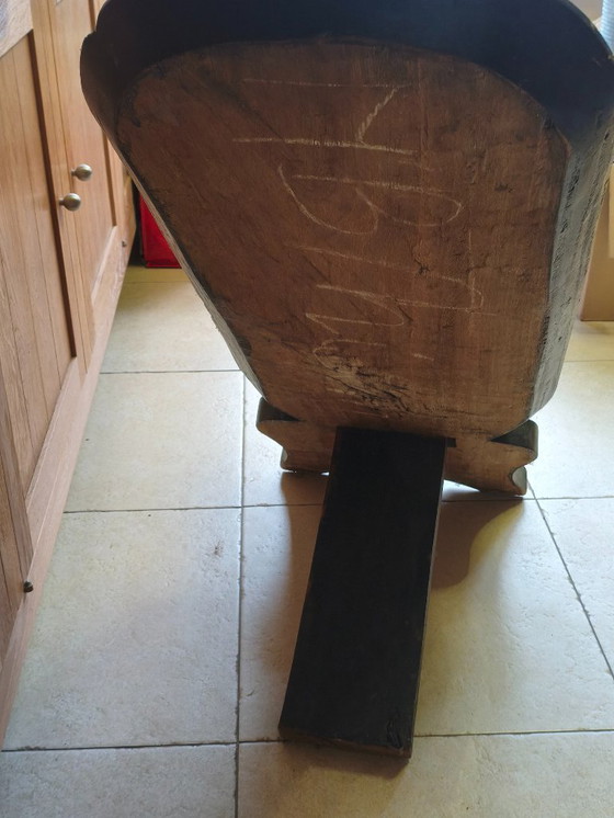 Image 1 of African talking chair made of carved wood