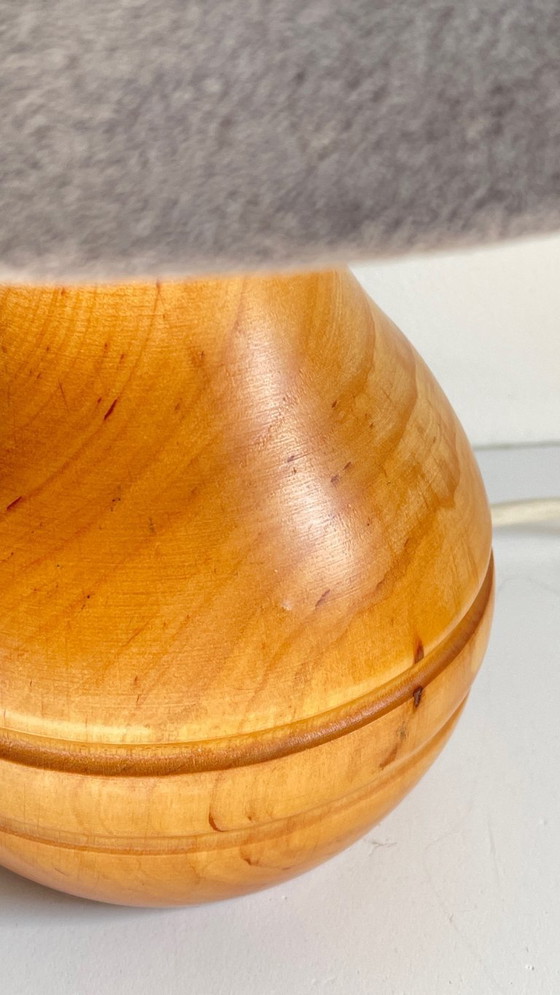 Image 1 of VINTAGE Solid Wood Pear-Shaped Lamp