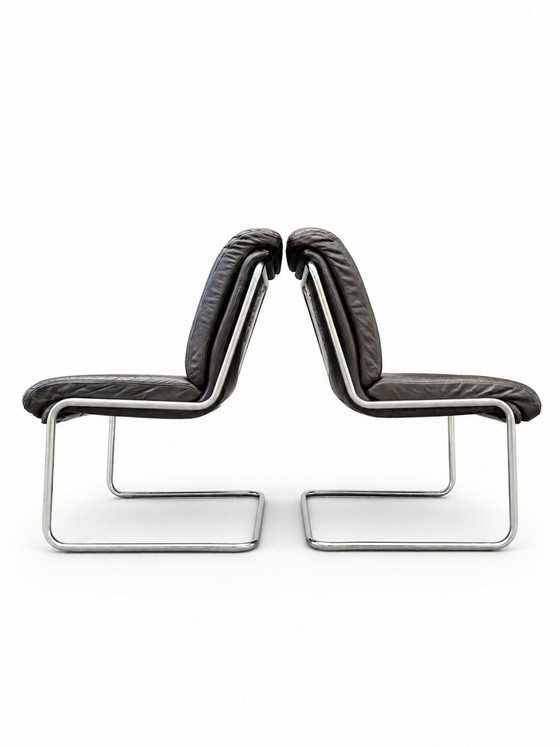 Ensemble de fauteuils en cuir Mauser – Chrome, Leather (photo 5 of 5)