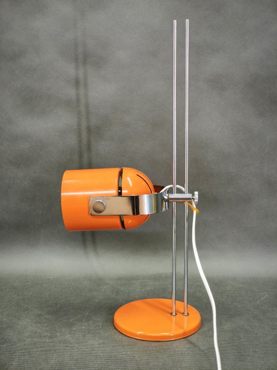 1960s Space Age Table Lamp by S. Jindra for Lidokov, Czechoslovakia – Chrome, Metal (photo 3 of 12)