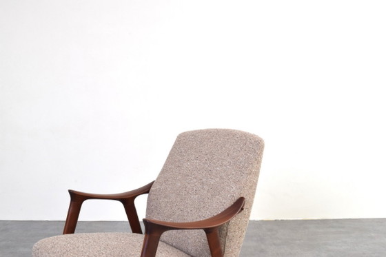 Image 1 of Mid-Century "Tenor" Teak & Boucle Fauteuil van Møre Lenestolfabrikk, jaren 60