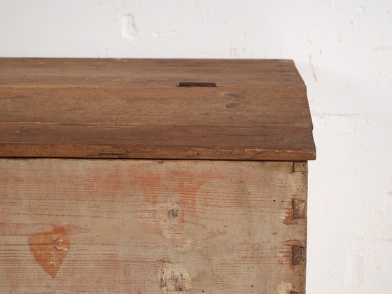 Malle Ancienne en Bois de Pin, Europe Centrale, vers 1900, Armoires de rangement, Rustic (photo 8 sur 10)