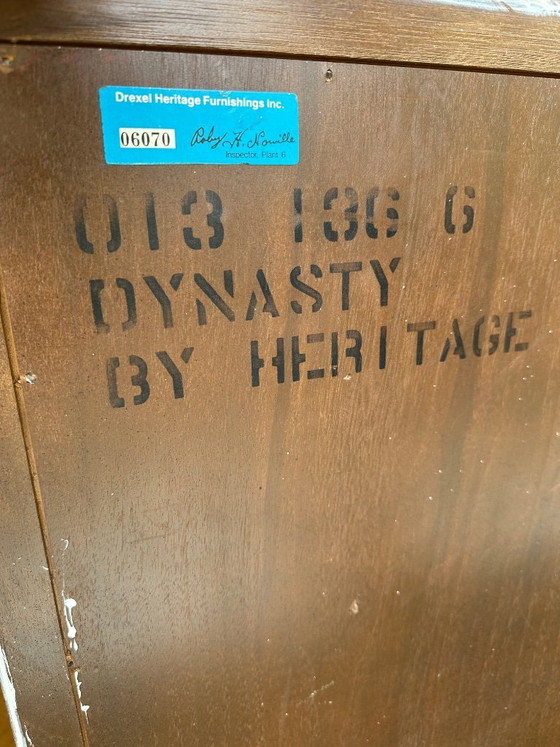 Image 1 of A vintage sideboard, Heritage by Drexel, Chinese Art Deco 1970s Hollywood Regency