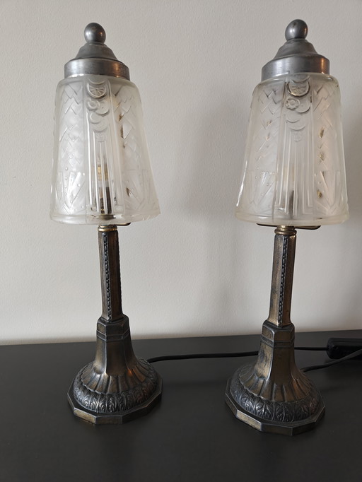 2 Art Deco table lamps