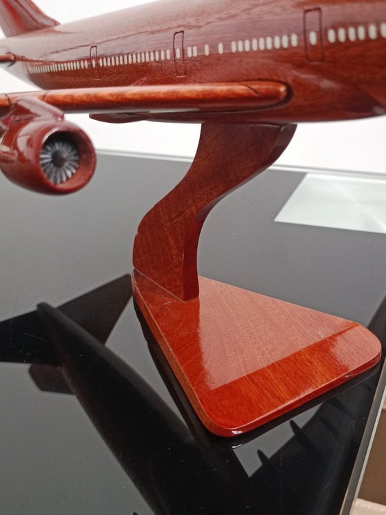 Image 1 of Wooden Boeing 747 model airplane, 2000s