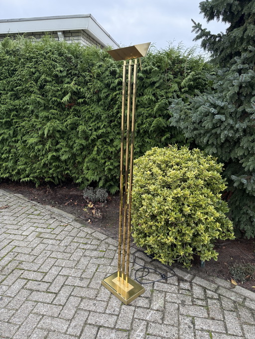 Lampada da terra Lustrerie Deknudt Hollywood Regency color oro