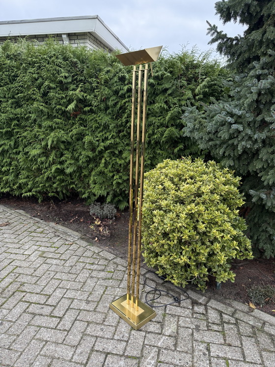 Image 1 of Lampada da terra Lustrerie Deknudt Hollywood Regency color oro