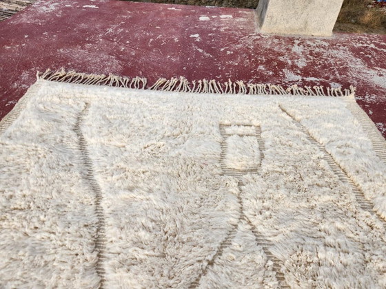 Image 1 of Minimalist Beni Ourain Rug 300x200 cm – Handmade Moroccan Wool Rug