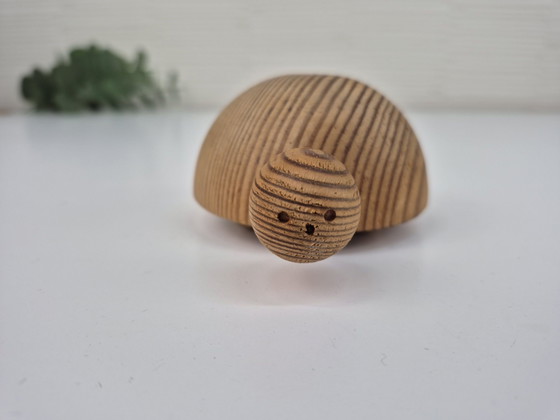 Tortue vintage Aarikka Finlande sur roues., Objets déco, Bois, Marron (photo 7 sur 9)