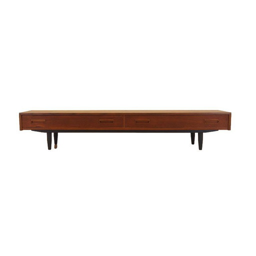 Buffet bas en teck, design danois, années 1960, fabriqué au Danemark