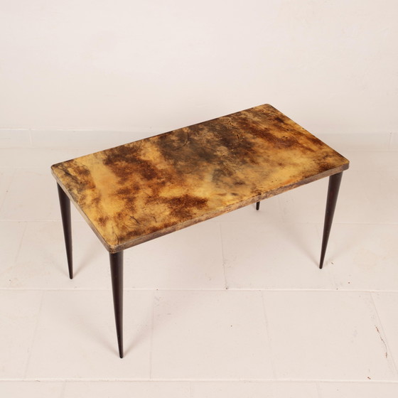 Aldo Tura Mid Century Rectangular Parchment Low Coffee Table mod. 825 Itayl 1950 – Wood, Mid Century Modern (photo 10 of 27)