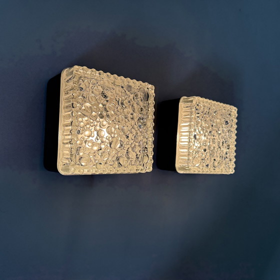 Image 1 of Set di 2 lampade da parete in vetro a bolle Staff Leuchten, Germania anni '70