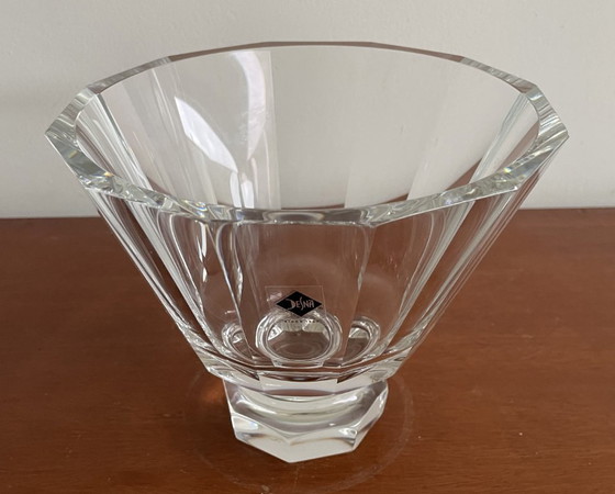 Image 1 of Desna Bohemia - Facet cut crystal bowl on foot