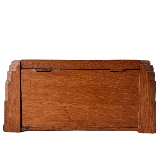 Image 1 of Vintage Amsterdam School cigar box oak Art Deco 1930s