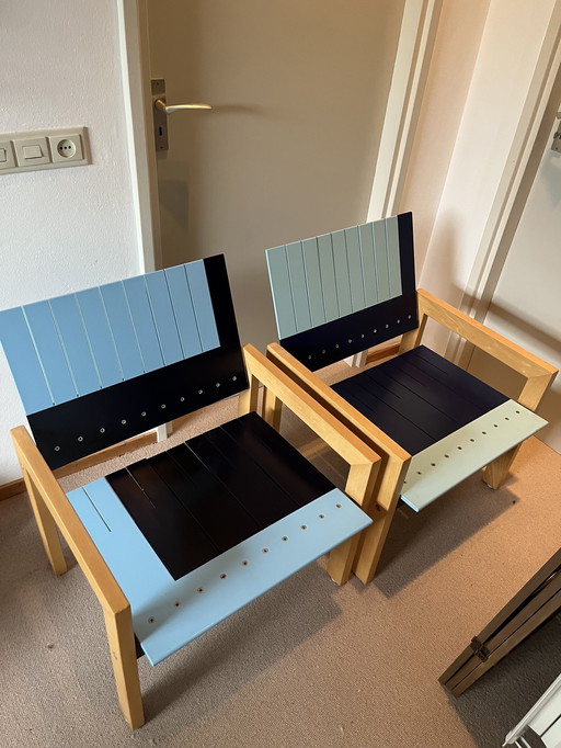 2x Bernt Petersen 'Crate' Liegestuhl