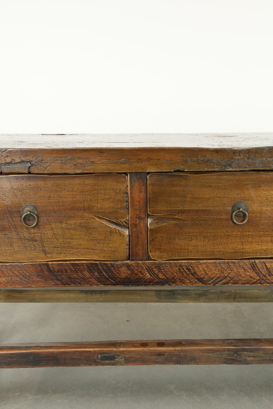 Image 1 of Robust Spanish antique sideboard with 3 drawers from the 18th century
