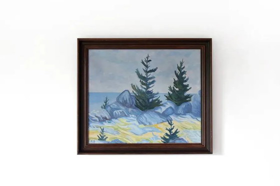 Danish Post-Impressionist oil painting by E.S. de Horsens – Paintings & Drawings, Canvas, Vintage (photo 6 of 6)