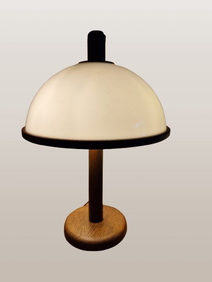 Steinhauer Table Lamp Mushroom – tafellampen, Glass, Wood