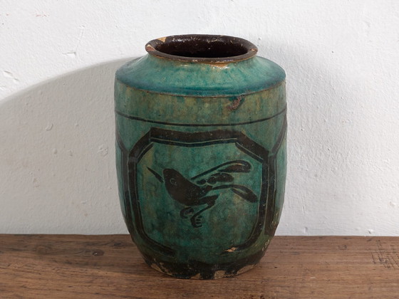 Jarrón antiguo esmaltado verde esmeralda (c.1820) #26 – Jarrones (photo 26 of 40)