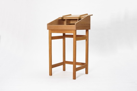 Sekretär aus Eichenholz, Dänemark, 1960er Jahre. – Schreibtisch, Wood, Brass (photo 6 of 16)