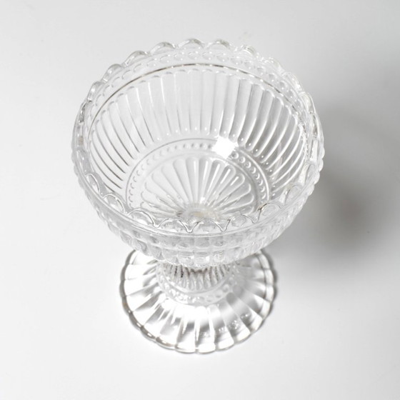 Image 1 of Vintage Traditional Finnish Clear Pedestal Bowl Marimekko / Iittala / 2000s