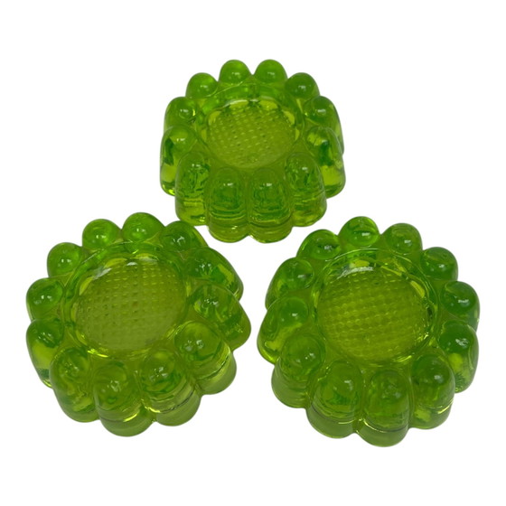 Image 1 of Groene uraniumglas vloerbeschermers/kaarshouders
