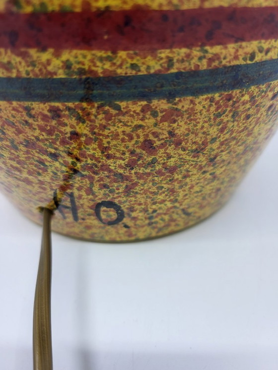 Image 1 of Hubert Olivier lamp in multicolored ceramic, France, 1980