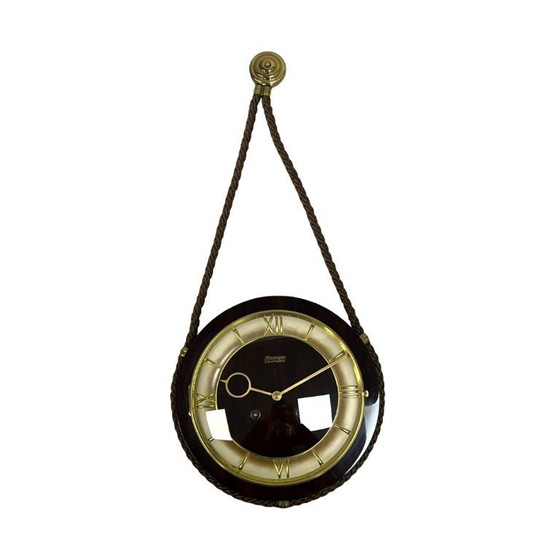 Image 1 of Kienzle Schwebegang wandklok aan touw, nautische stijl, Duitsland jaren 1960