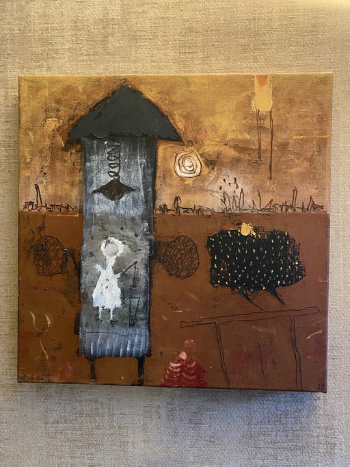 Liesbeth Rahder olieverf schilderij 98 'Seguro por dentro'