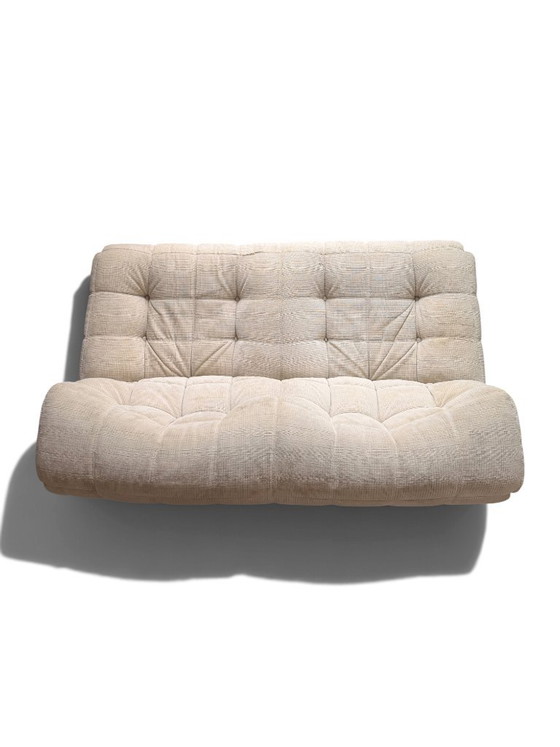 Divano Kashima 2 posti Michel Ducaroy, Ligne Roset, velluto ecrù – Divani 2 posti (photo 7 of 13)